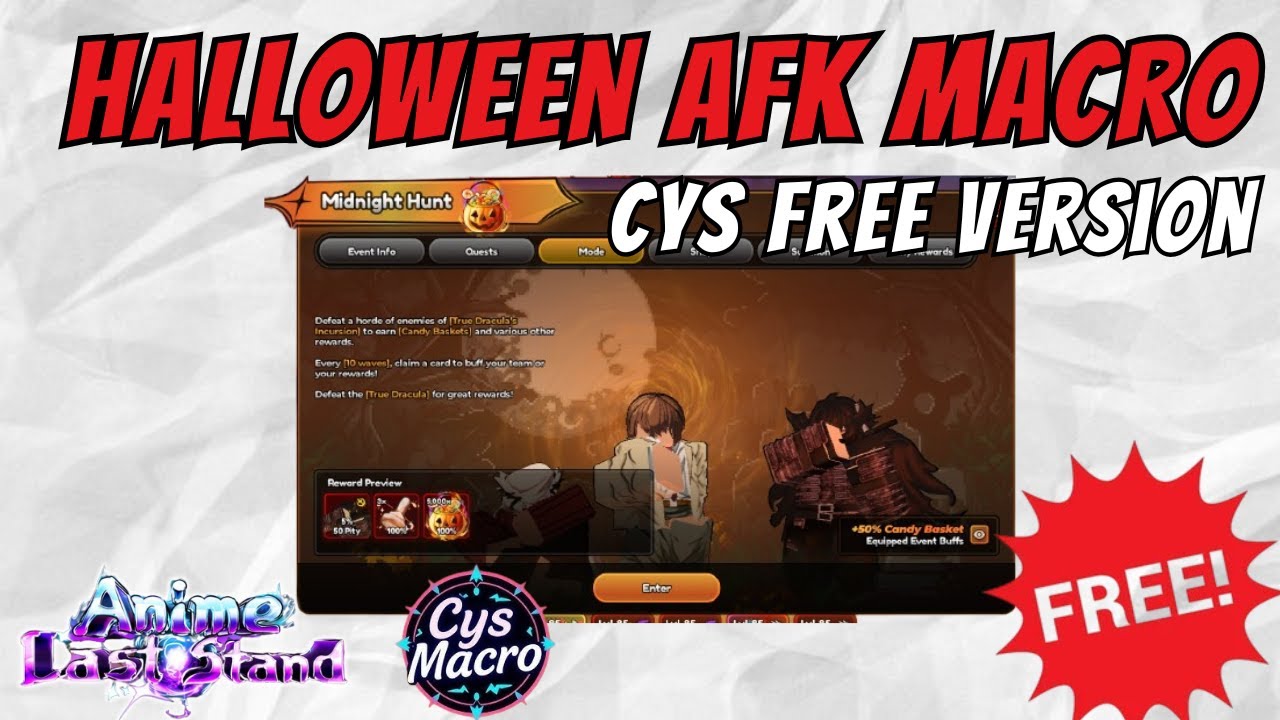 Макрос события Хэллоуина с использованием бесплатной версии CYS - Последний рубеж аниме!