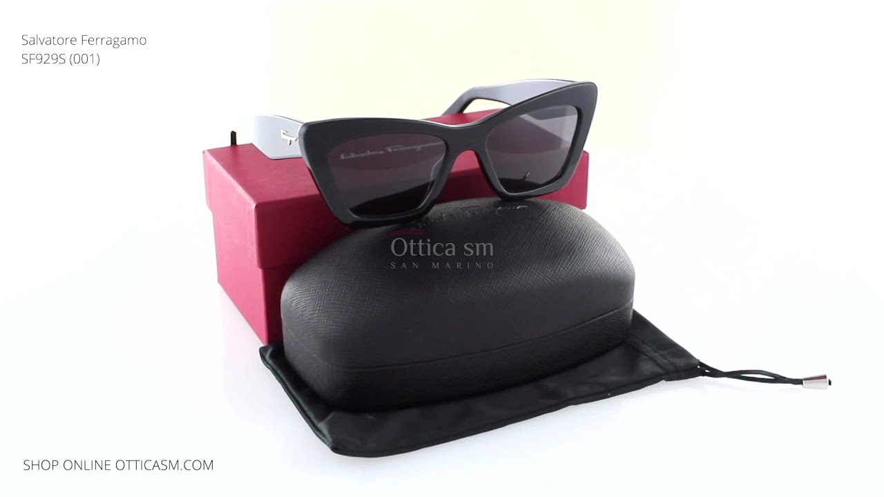 Salvatore Ferragamo SF929S 001 Sunglasses Women`s Black/grey Mirror Lenses  55mm | 015013463551 - Salvatore Ferragamo sunglasses - Black Frame, Gray  Lens | Fash Direct