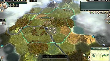 Civilization 5 Multiplayer - Shoshone and Greece Session 1 Full