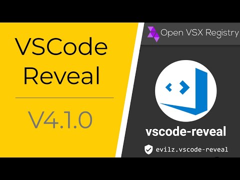 Publication de l&rsquo;extension VSCODE Reveal 4.1.0 🎉