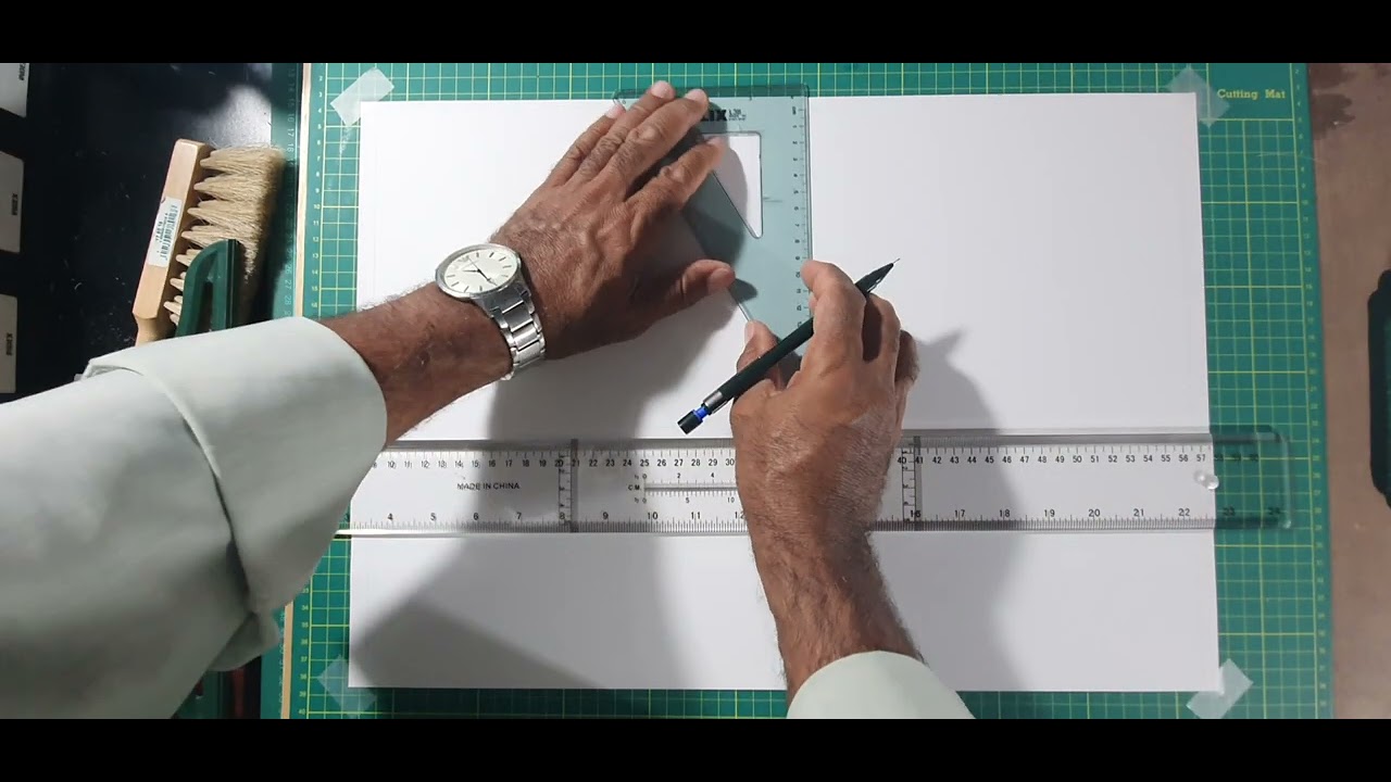 001 تخطيط الورقة لرسم وصلات الإستطالة الخشبية - بروفيسور علي صالح النجاده