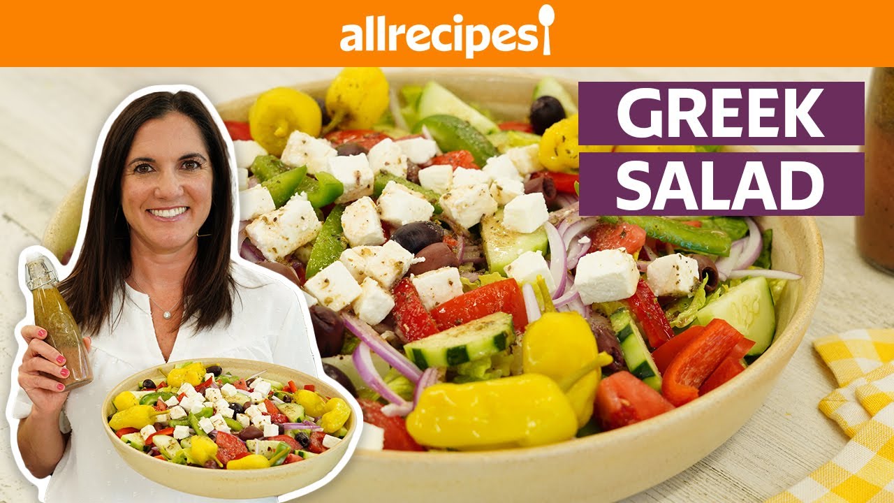 Как приготовить греческий салат и заправку | Готовим вместе | Allrecipes.com