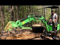 We got the smallest excavator on amazon and did a huge job