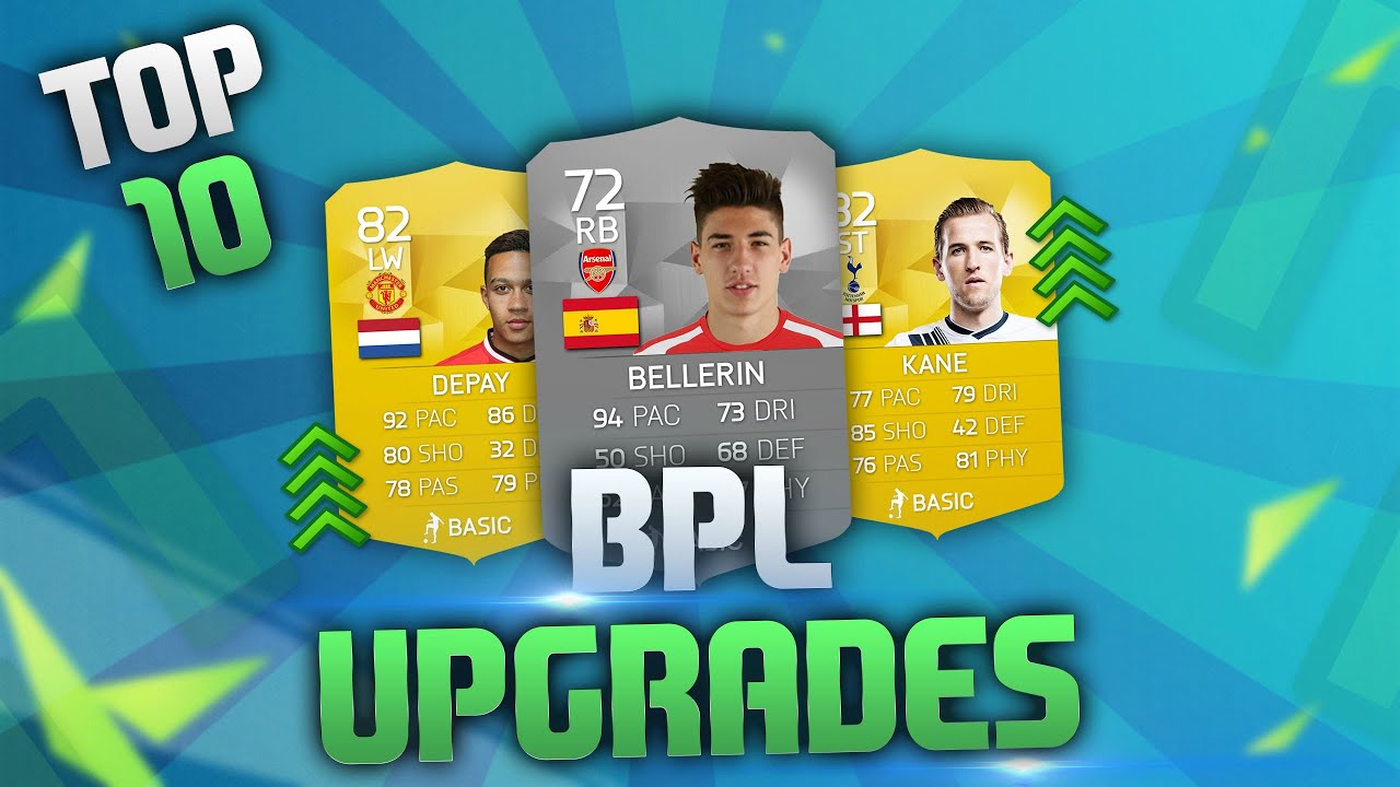 TOP 10 UPGRADES & RATINGS IN THE BPL! Fifa 16  ULTIMATE TEAM!!