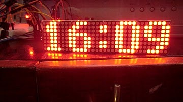 Clock on LED matrixes 8x32
