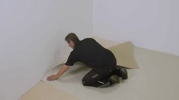 Installing Marmoleum sheet
