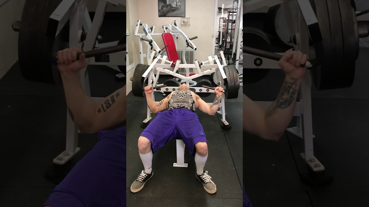 Light weight baby! 326 bench press on the hammer strength YouTube