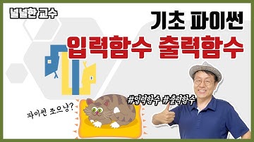 04_4 입력함수와 출력함수(널널한 교수의 기초 파이썬) ft. 파이썬 코딩