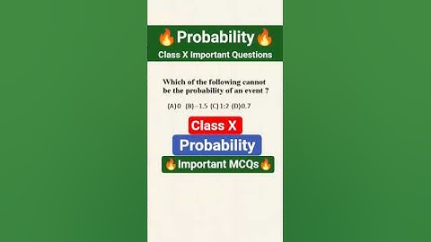🔥 Probability Class 10 | Probability Important Questions | #shorts #cbseclass10