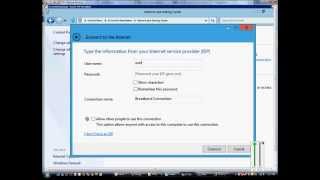 How to create a PPOE connection in Microsoft Windows Server 2012