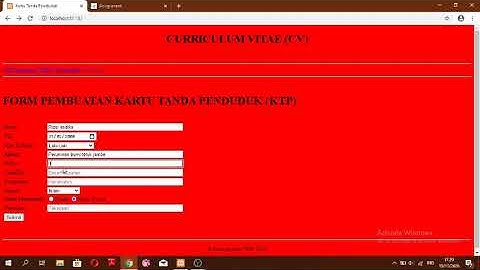PEMROGRAMAN WEB (EDIT) | APLIKASI PEMBUAT KTP PERTEMUAN 9