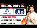 Tata Steel , Scaler , Jio Hiring Drives Announced | Off Campus Job Drives for 2026, 2025 Batch