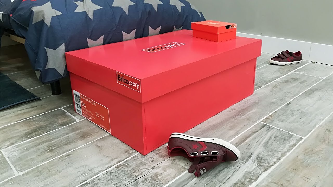 Cómo hacer un zapatero con forma de caja de zapatillas de Bricomanía -  Programa Completo - YouTube