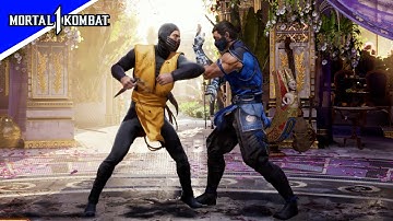 Mortal Kombat 1 -  Scorpion Vs Sub Zero - Scorpion 1995 Movie Skins Gameplay MK1