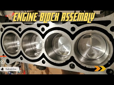 How to Install oil pump, water pump, flywheel of Suzuki Margalla (block assembly last part)