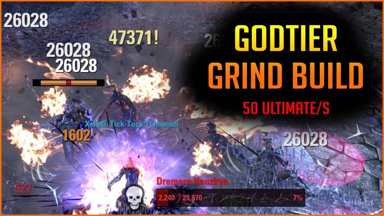 Overpowered ESO Dragonknight Grind Build - 50 Ultimate/s