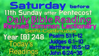 2024.Aug.3.SATURDAY,  before 11th Sunday after Pentecost : Revised Common Lectionary Year [B]-248