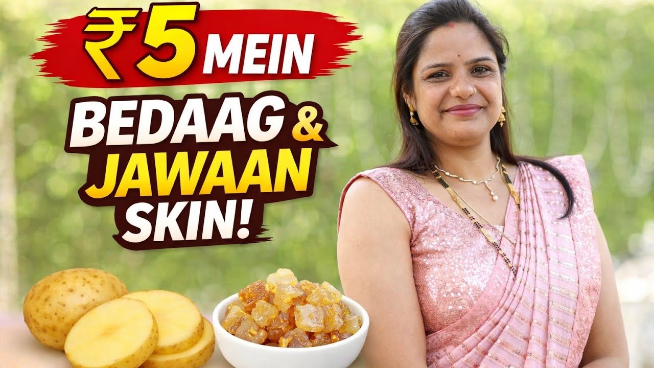 Market Ke Facial Bhool Jaoge|Aalu + Gond = Gori Aur Tight Skin | Daag Dhabbe, Sun Tanning Gayab