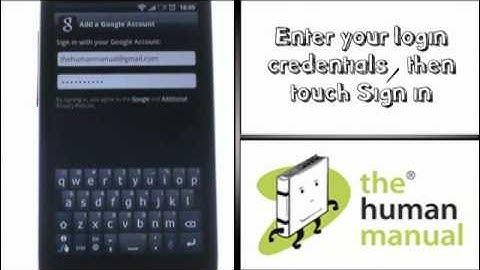 Signing into Google | HTC Sensation | The Human Manual
