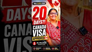 Canada Visitor Visa🇨🇦 Approved in 20 Days!😳 | 1st Attempt | Real Client Testimonial #shorts