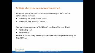 Tests of Equivalence and Non-Inferiority - April 2018 [Sample]