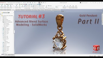 SolidWorks 2025 video tutorial#3 - Advanced Blend Surface Modeling - Gold Pendant PART II