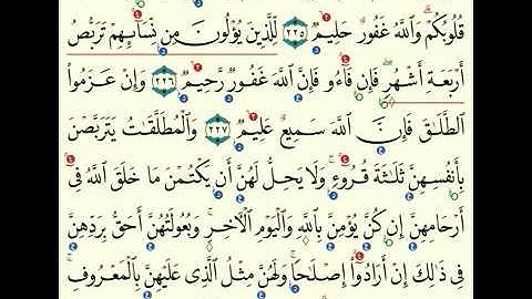 (7) سورة البقرة من 222 الى 228