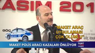 Maket Polis Aracı Kazaları Önlüyor