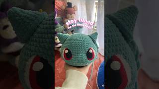USING FELT TO MAKE IVYSAUR’S EYES #crochet #amigurumi #pokemon #crochetplushie