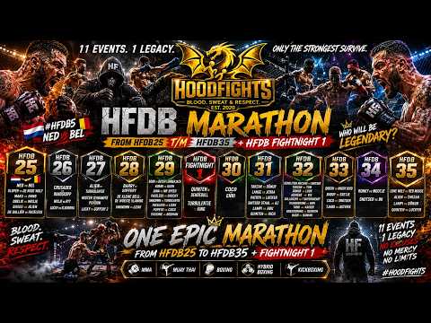 HOODFIGHTS MARATHON | HFDB25 T/M HFDB35 | RAW & UNCUT