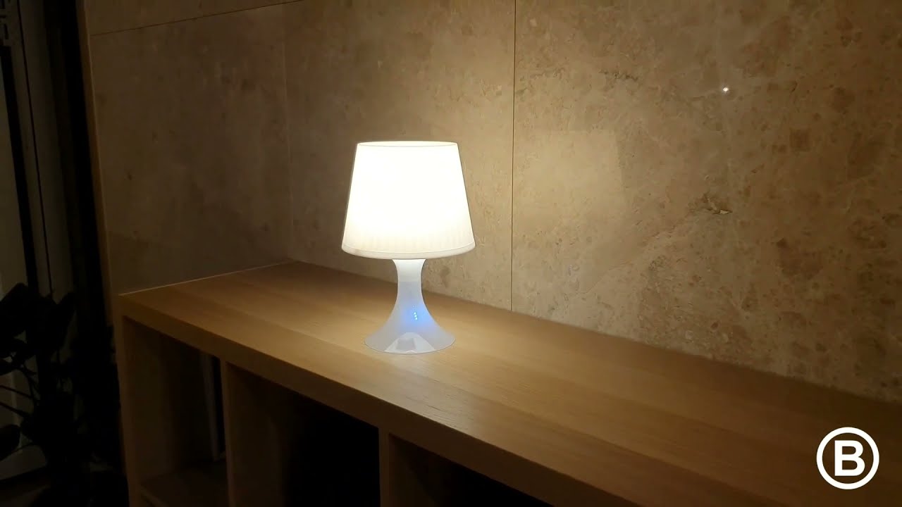 LAMPAN Table lamp with LED bulb, white, 11 - IKEA