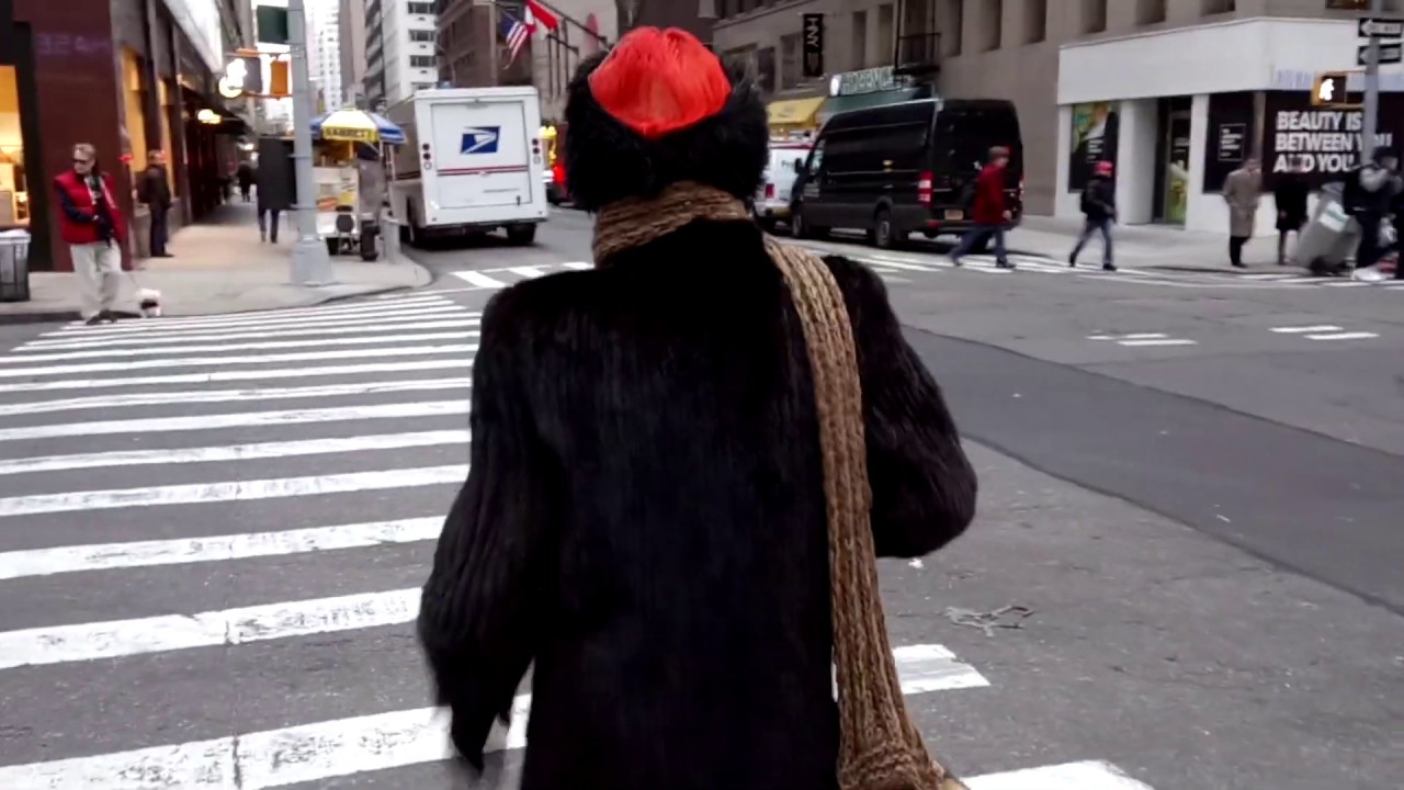 NYC = Lady in *** FUR *** Coat is SHAMED (LOL) for Animal Abuse