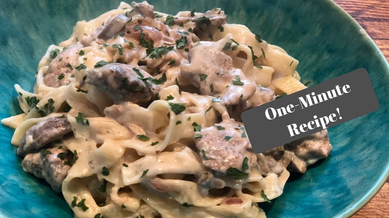 Slimming World chicken & Mushroom Tagliatelle I OneMinute Recipe