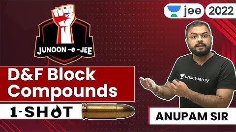 JEE 2022: D & F Block Compounds | JUNOON-e-JEE | Unacademy JEE | JEE Chemistry | Anupam Gupta