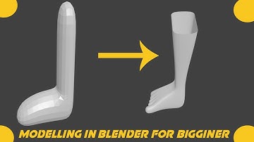 Beginners | Easiest way to model leg in blender