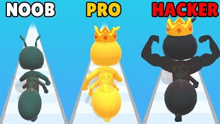 NOOB vs PRO vs HACKER in Tiny Run 3D screenshot 5