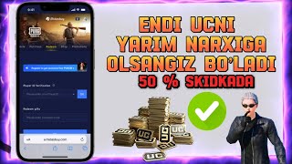 ENDI SIZ HAM  UCNI 50 % ARZON OLASIZ ❤️‍🔥🔥 🇺🇿 PUBG MOBILE TEKIN UC #pubg #pubgmobile #uzpubg