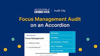 Focus state audit on an accordion component | Accessible Web Audit