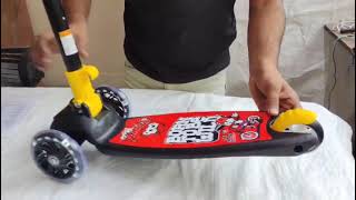 Nhr Smart Kick Scooter For Kids Foldable, Led Wheels & 3-Height Adjustable Age 3