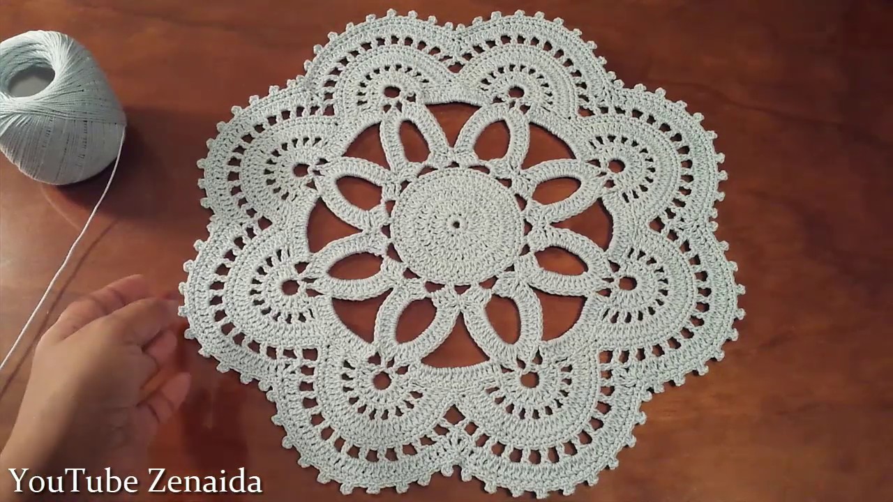 Carpeta elegante a Crochet #zenaida #crochet #carpeta