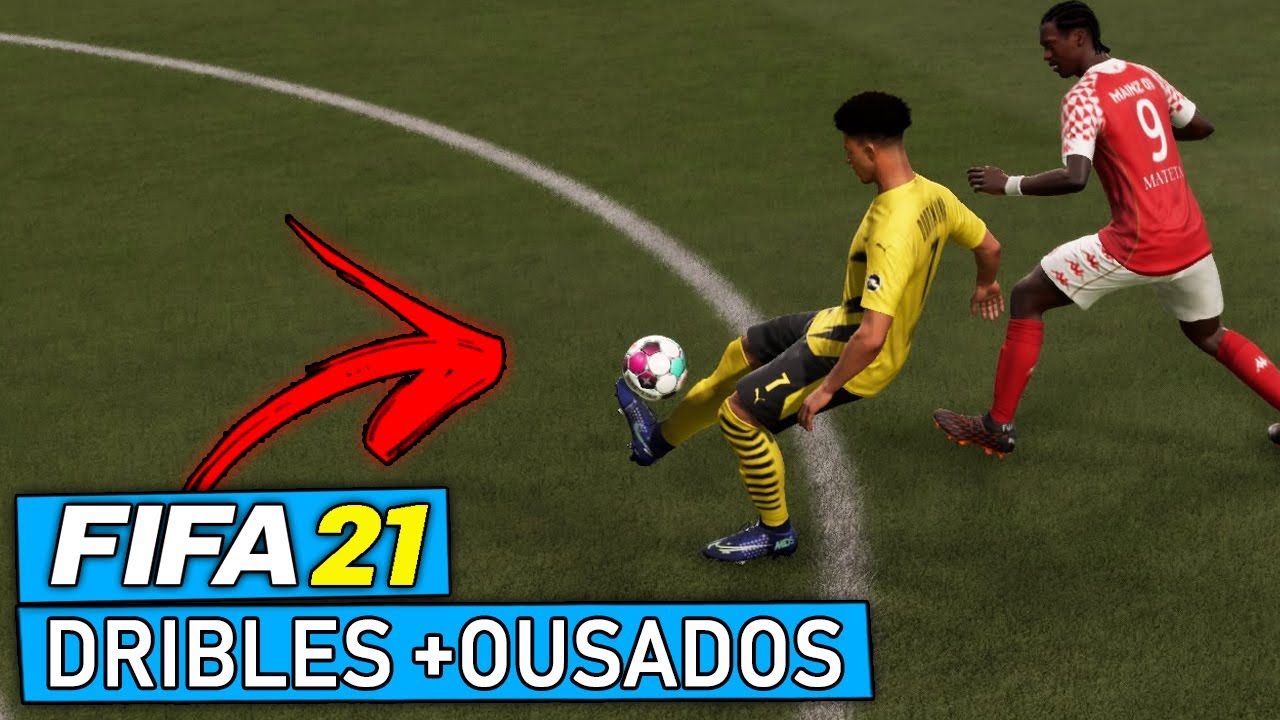 5 DRIBLES OUSADOS para USAR no FIFA 21 | PASSE OUSADO, REMATE de LETRA, PASSE SEM OLHAR, ETC.