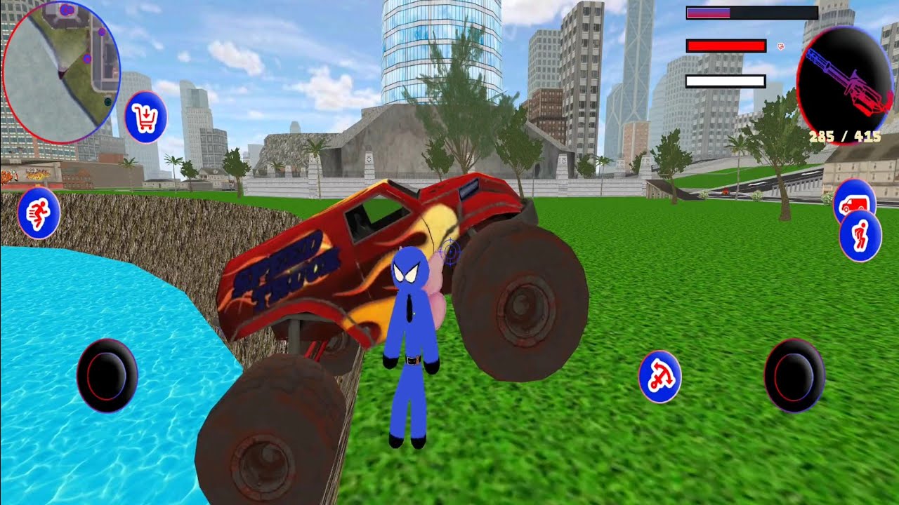 US Police Stickman Rope Hero Vice Town