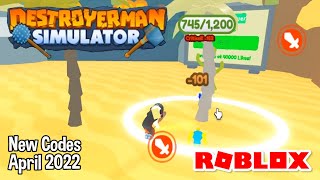 Roblox Destroyerman Simulator New Codes April 2022