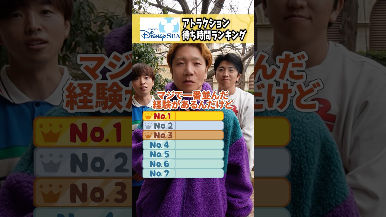 プリッとChannel【ディズニーシーのアトラクション待ち時間ランキングを当てろネズミ🐭🌎🗻🌊】#ディズニーシー #25周年
