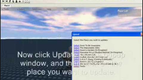 ROBLOX Tutorial August 2009 - How to publish a place