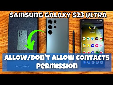How to Allow/Don't Allow Contacts Permission Samsung Galaxy S23 Ultra