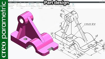 Creo part modeling tutorial | Machine part-06 in Creo Parametric