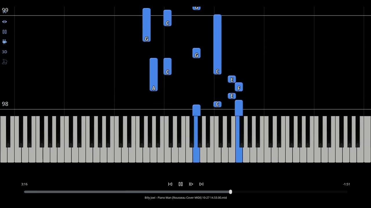 Piano Man Billy Joel Piano Tutorial