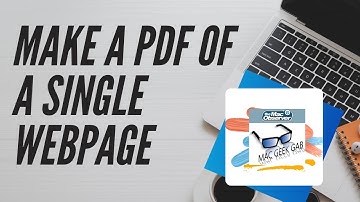 Create A PDF of A WebPage On Safari