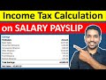 Income tax calculation on salary payslip  how to calculate income tax calculator